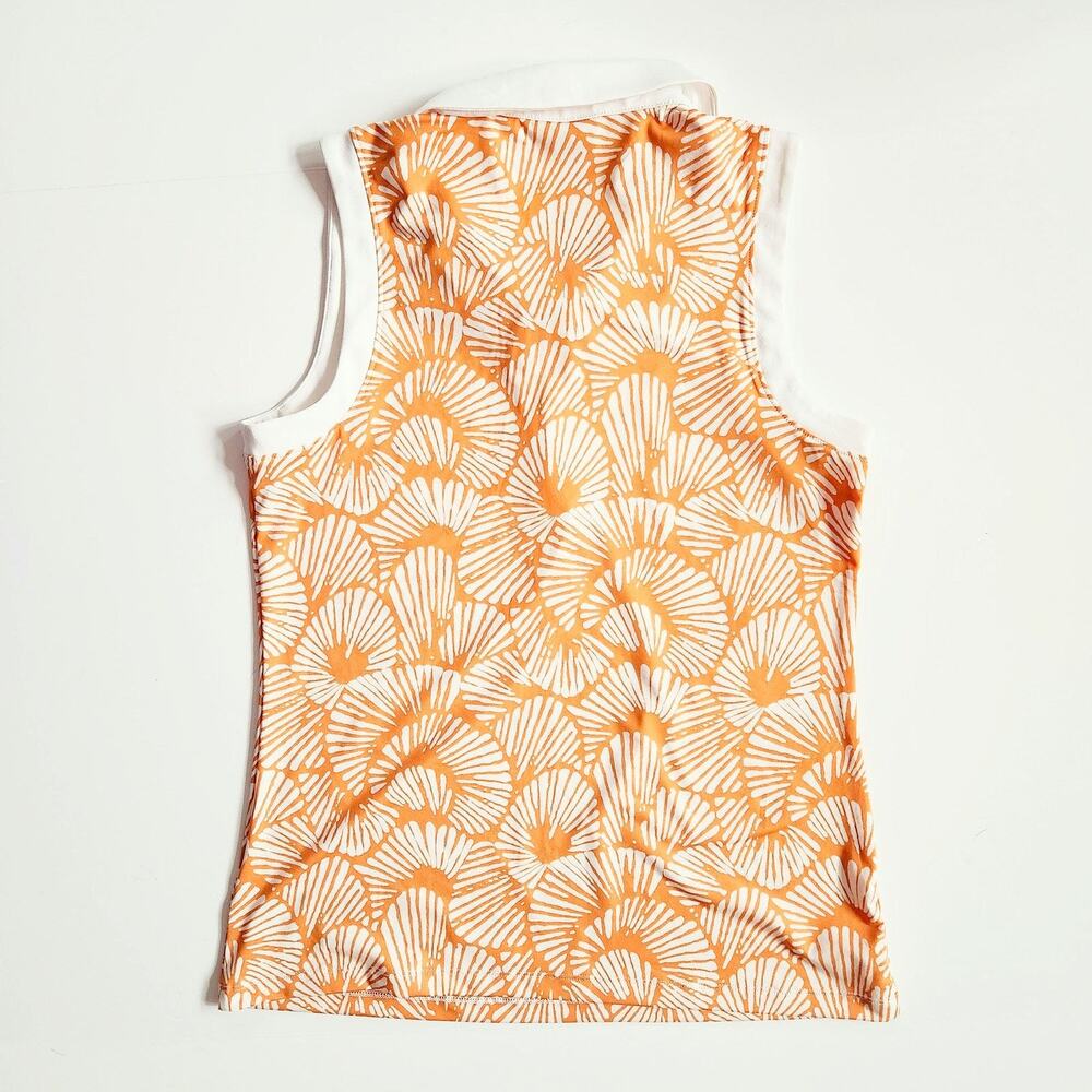 Tommy Bahama Golf Polo | Sleeveless Orange & White | Women’s Size M Activewear - Picture 4 of 8